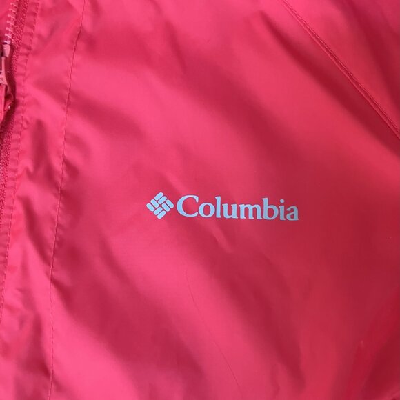 Columbia Sportswear Red Windbreaker Jacket Full Zip w/ Hood Women's Size Large - Picture 3 of 7